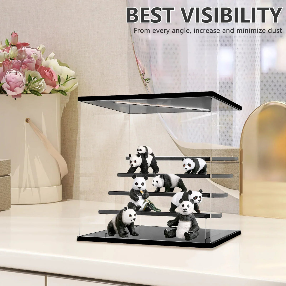 3/5 Layer LED Acrylic Display Case for Figures & Collectibles