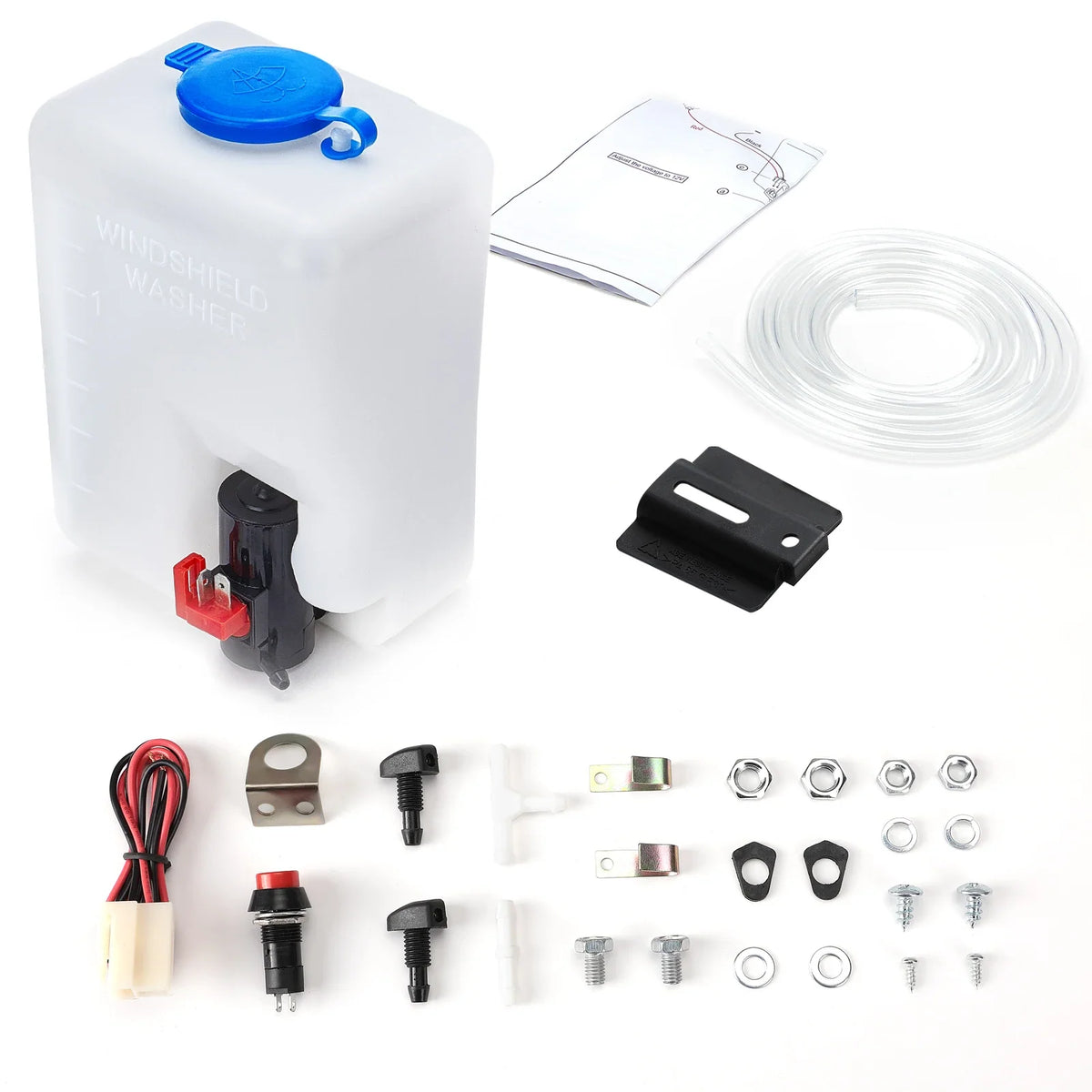 12V Universal Windshield Washer Pump & Reservoir Kit – UTV/ATV