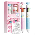 10-Color-in-1 Retractable Ballpoint Pens – 2 Pack | Multicolor