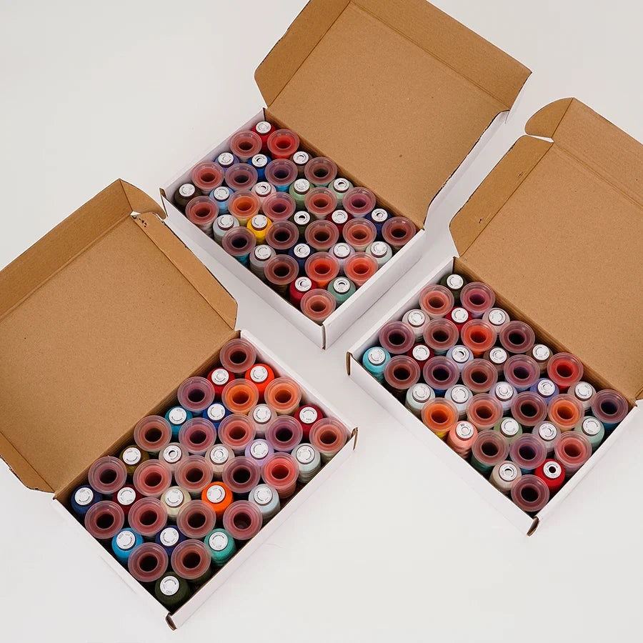 120-Color Embroidery Thread Set – 120D/2 Polyester 550 Yds/Spool