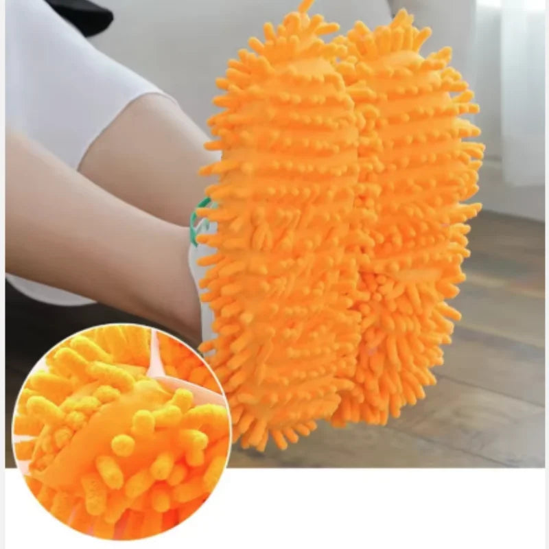 Microfiber Floor Cleaning Slippers – Washable Mop Shoes 2pcs
