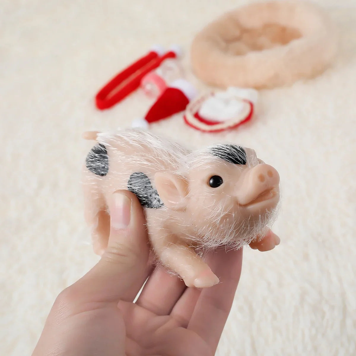 Mini Silicone Piglet Doll Toy Set – Lifelike Reborn Pig Gift