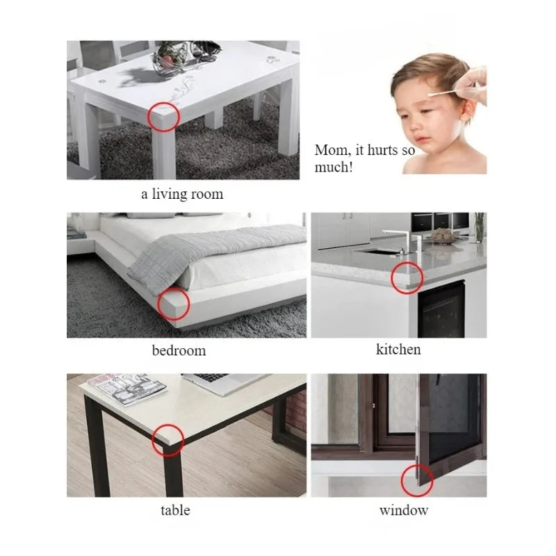 Transparent Silicone Corner Guards – Furniture Edge Bumpers