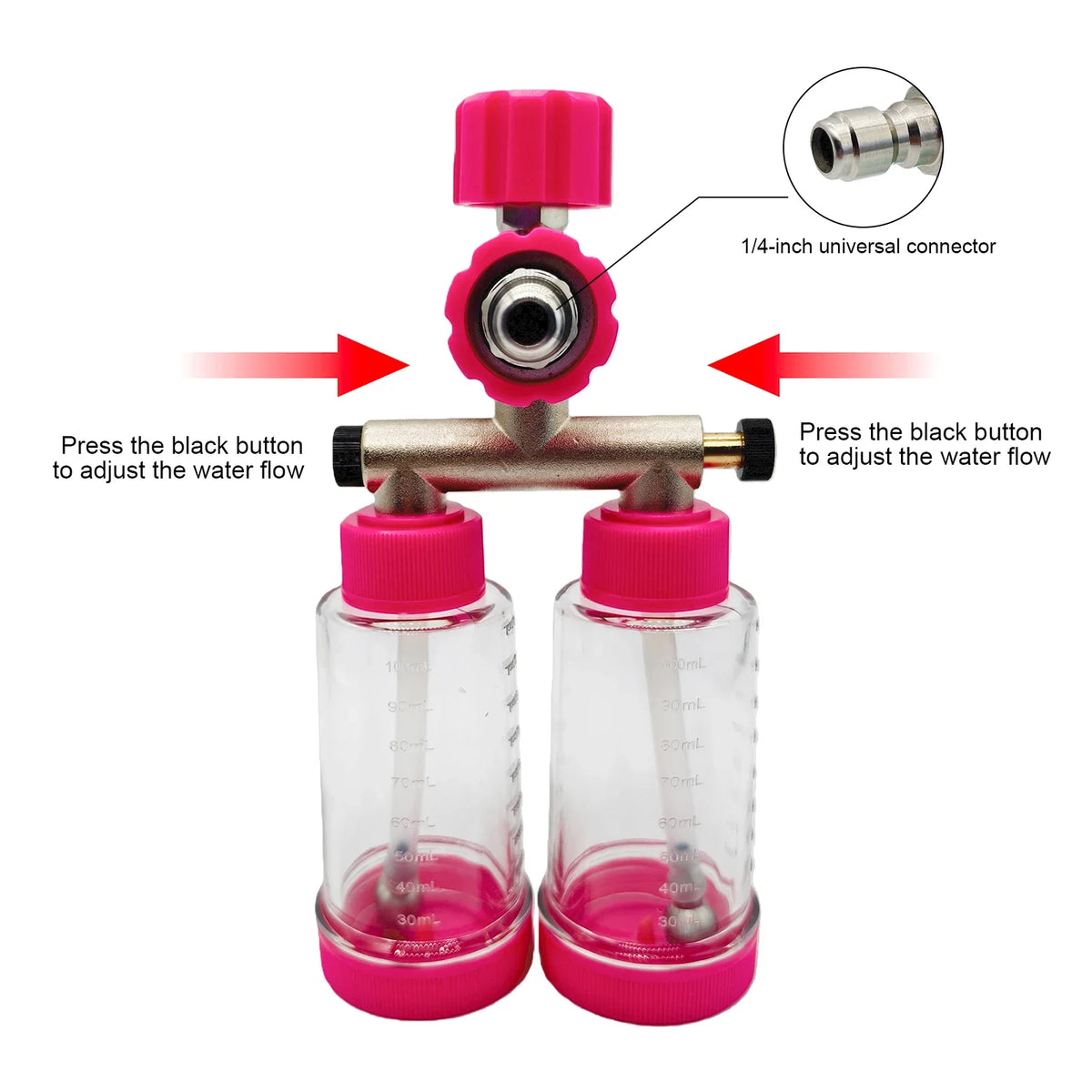 VKTECH 100ML Dual-Kettle Snow Foam Lance Car Wash Sprayer