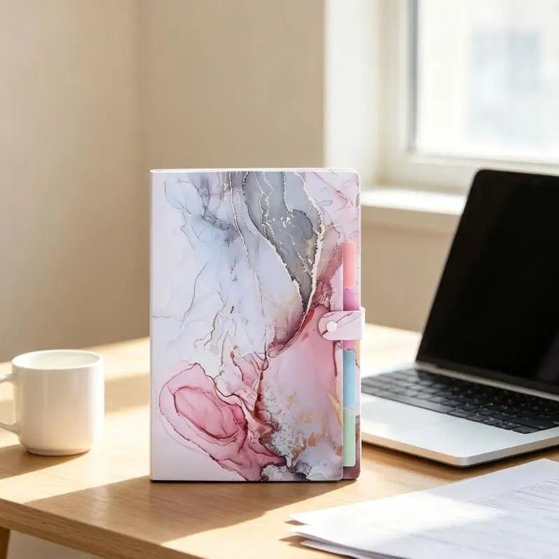 Plastic File Folder with Button Closure & Divider Sections