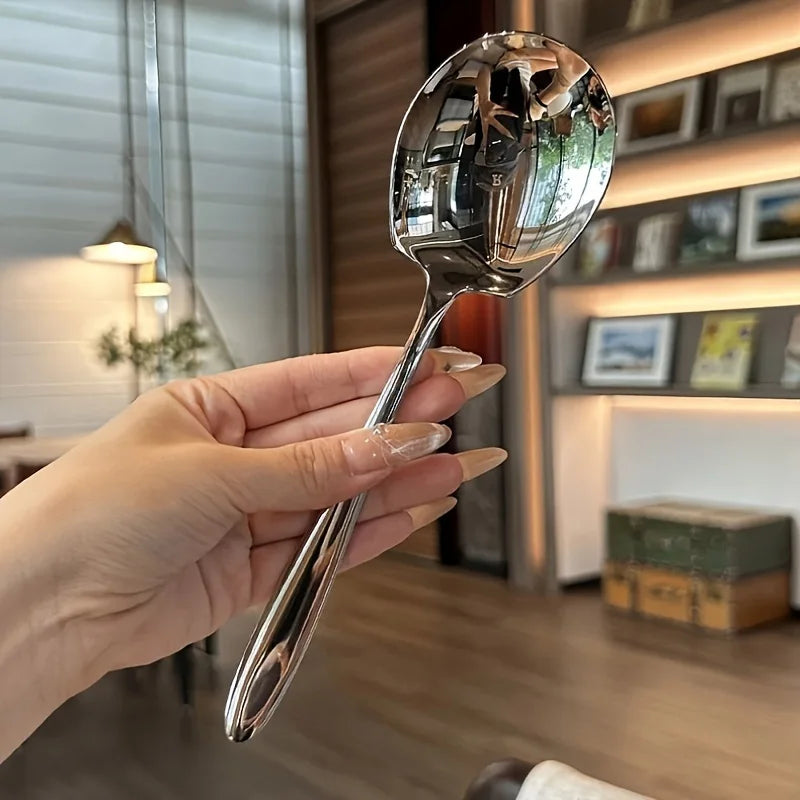 Nixie 2-Piece Oversized Stainless Steel Long Handle Spoons