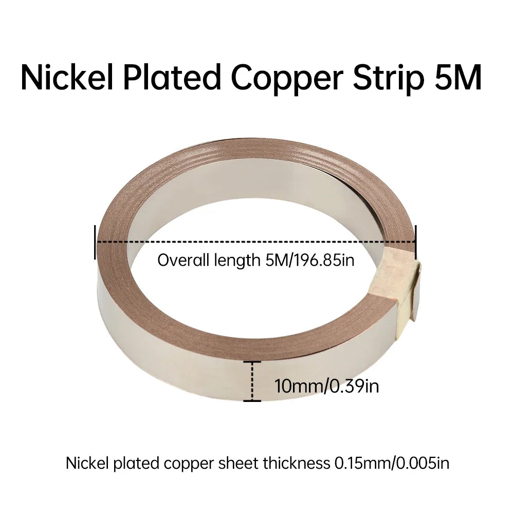 T2 Pure Copper Strip for 18650 21700 Battery Spot Welding | 5m–10m