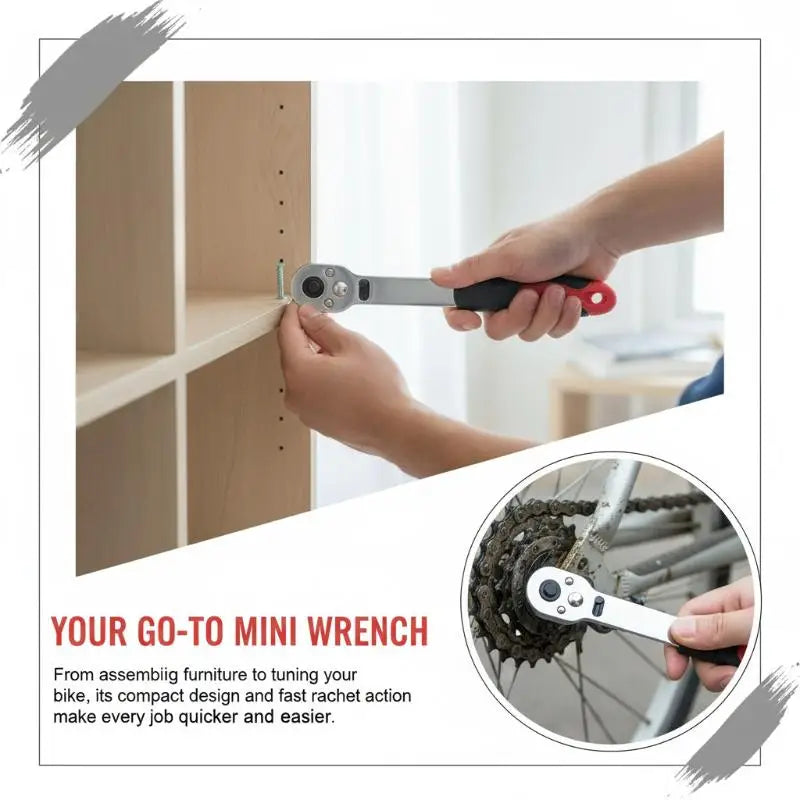 1/4 Inch Reversible Ratchet Wrench with Quick Release