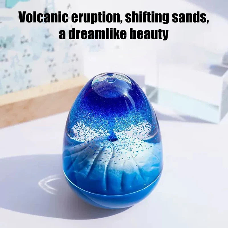 Volcanic Eruption Acrylic Liquid Hourglass Timer Ornament