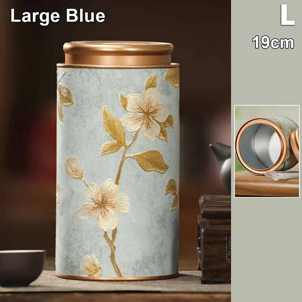 Tinplate Tea Storage Canister – Airtight Sealed Tin Can S/L