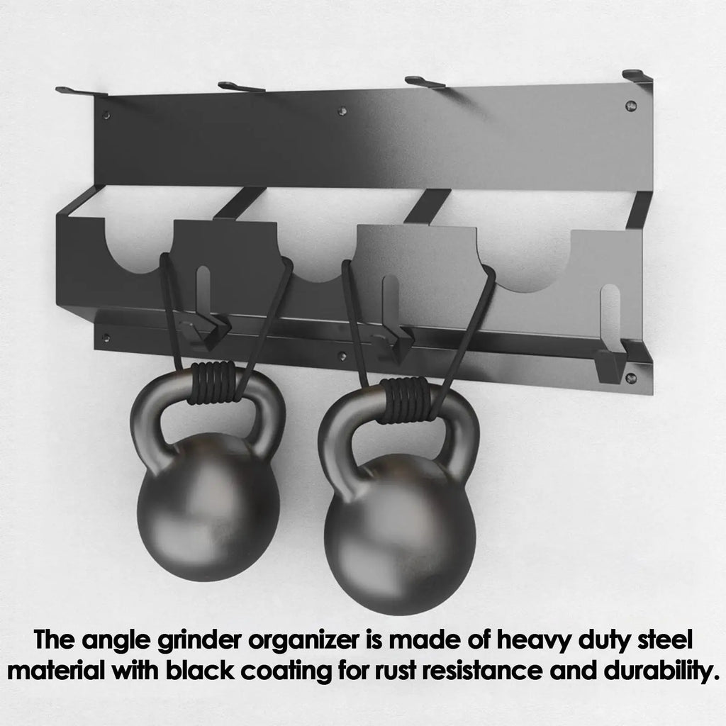 Wall Mount Angle Grinder Holder Steel Tool Organizer Rack