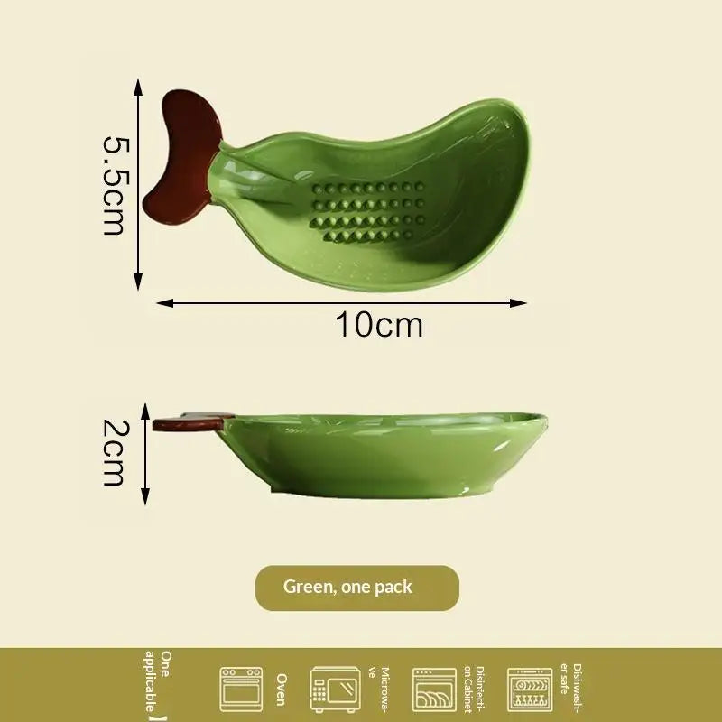 Fish-Shaped BPA-Free Seasoning Dish & Grinding Plate | JETTING
