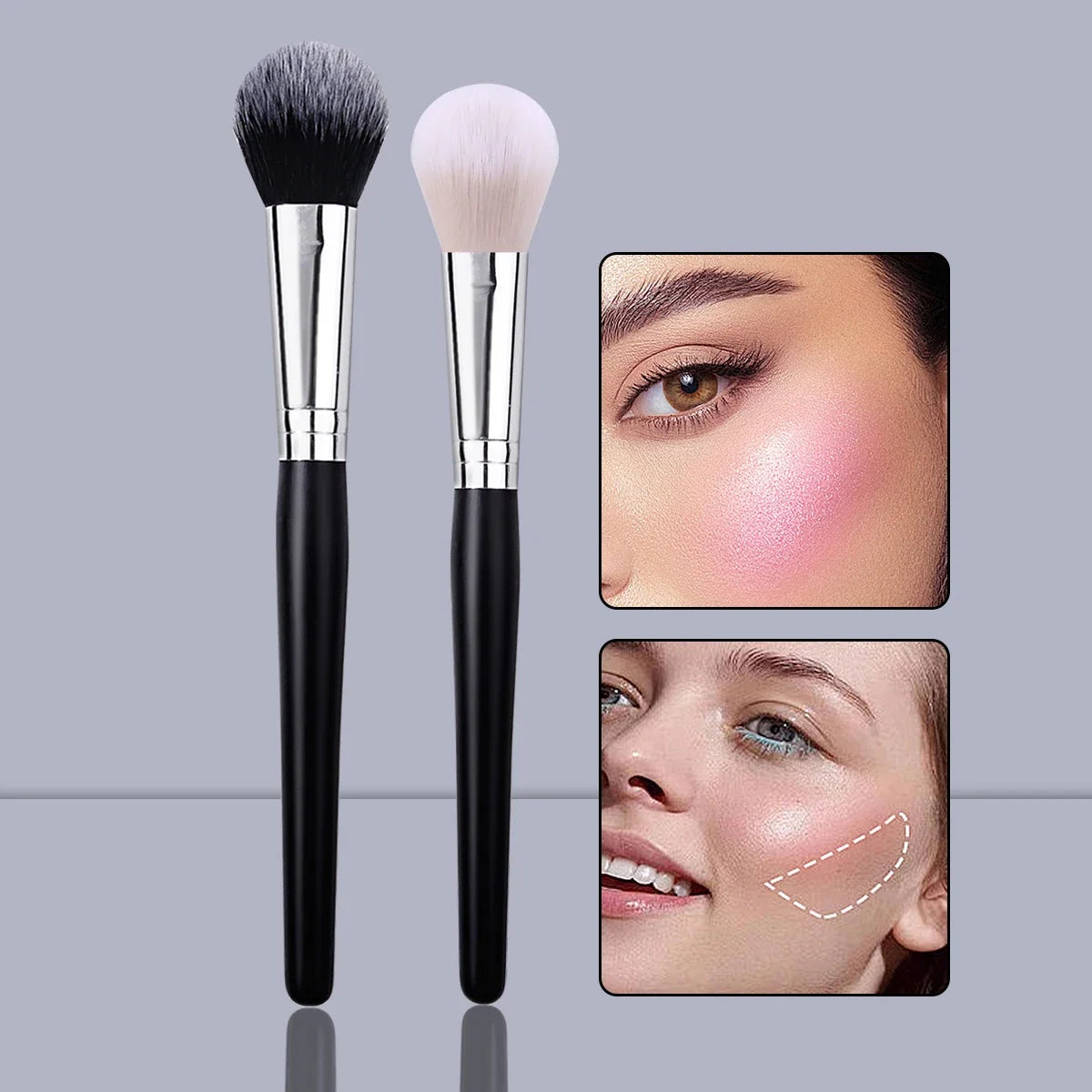 Multifunctional Makeup Brush – Blush, Contour & Powder | Nixie