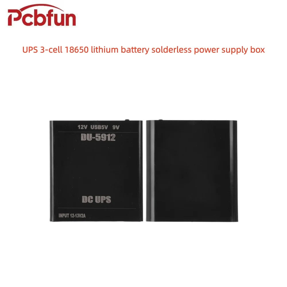 3-Cell 18650 Solderless UPS Power Box – 5V 9V 12V Router