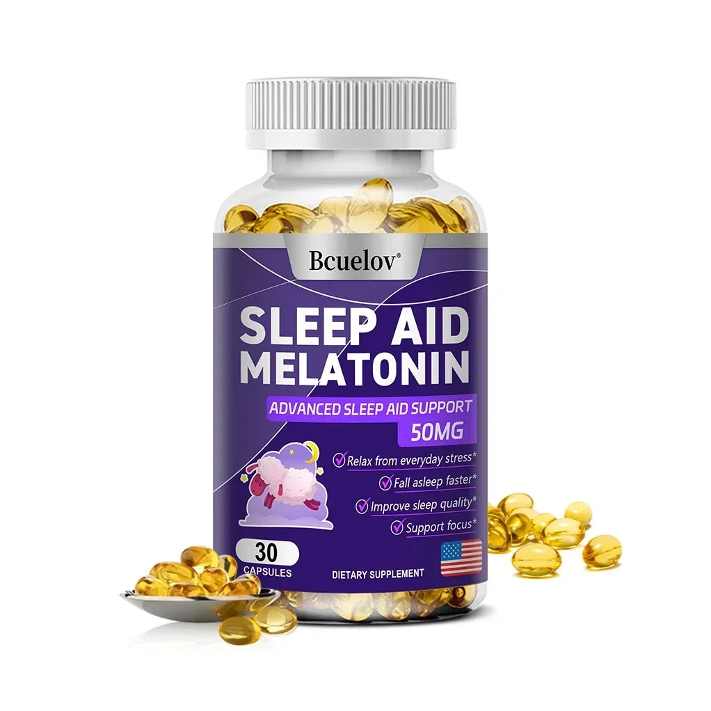 Melatonin Capsules + L-Theanine | Vegan, Non-GMO, Gluten Free