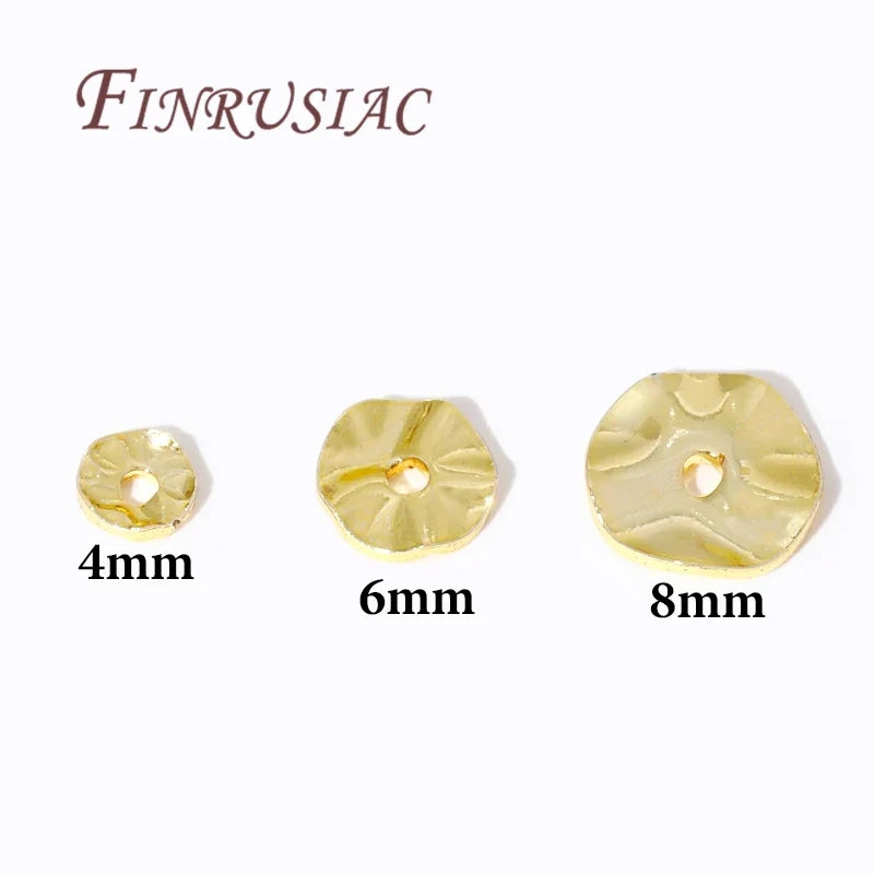 Gold Plated Wavy Spacer Beads – DIY Jewelry Making Findings