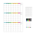 3-Month Dry Erase Wall Calendar – Reusable Undated Planner