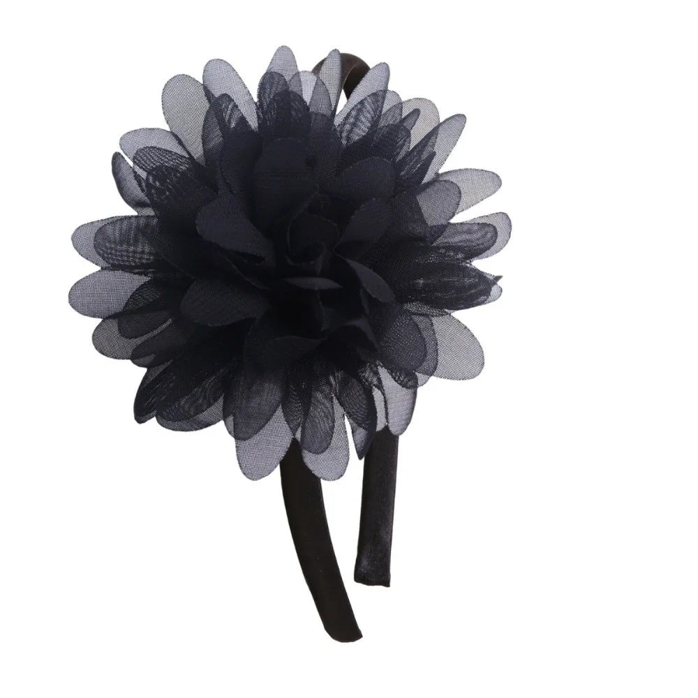 Big Flower Girls Headband – Multi-Layer Princess Hairband