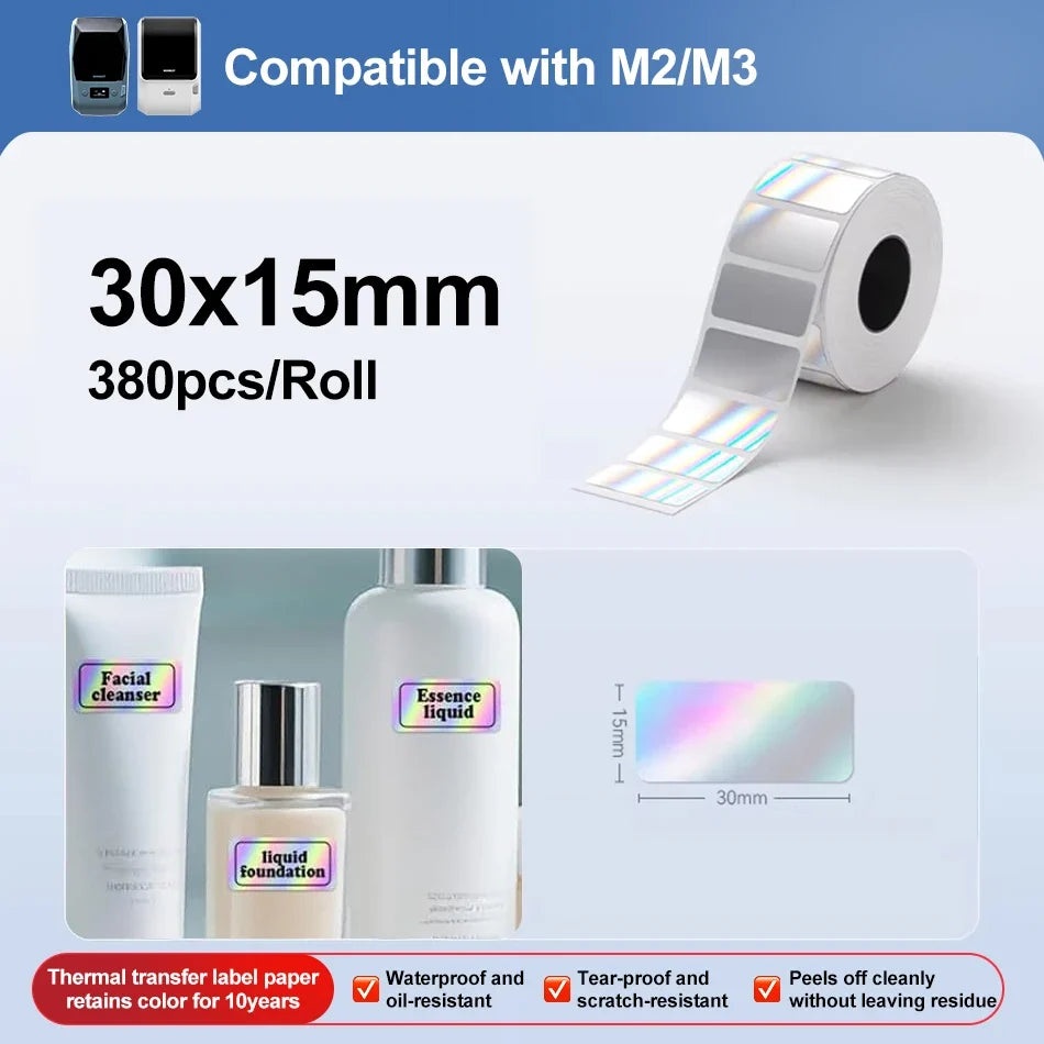 NIIMBOT M2 Heat Transfer Label Paper Rolls – Waterproof Tags