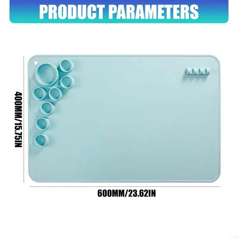 Silicone Art Painting Pad 23.6x15.7" | Palette & Brush Rest