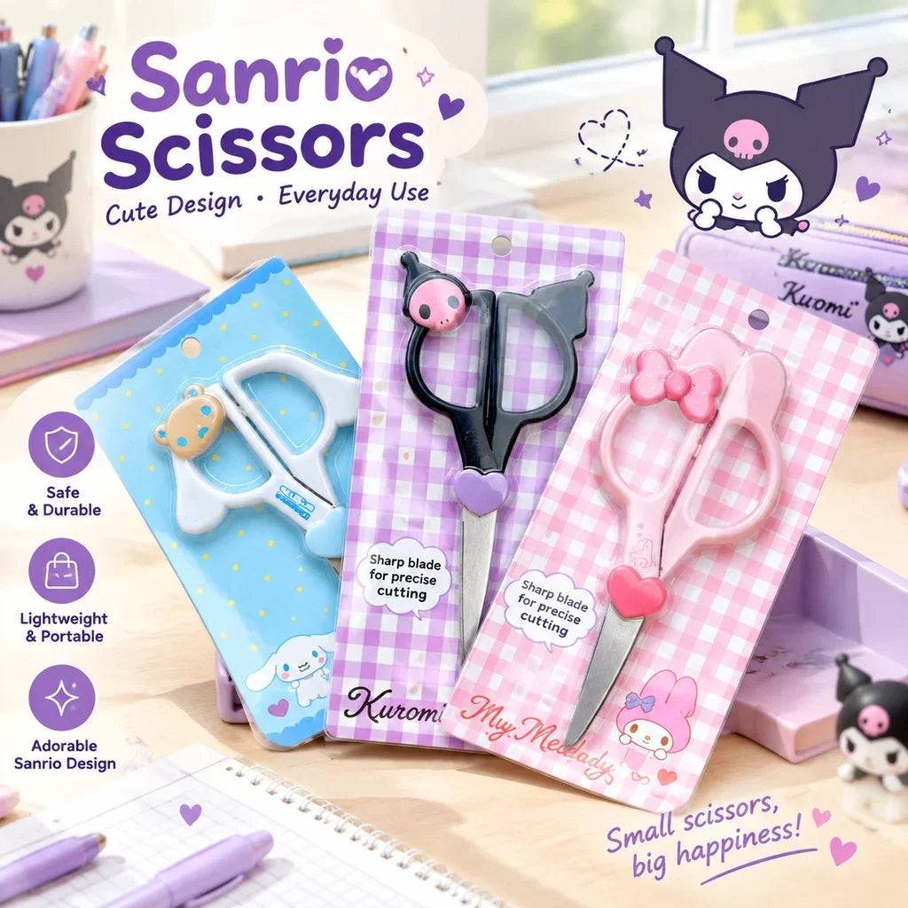 Sanrio Kawaii Cartoon Scissors – Cute DIY Journal Paper Cutter