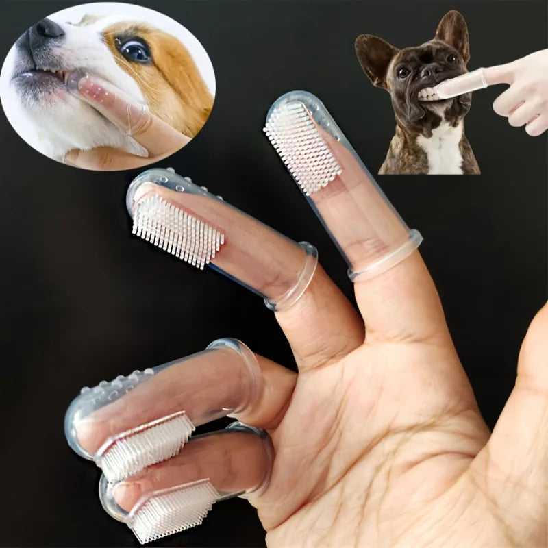 Soft Silicone Pet Finger Toothbrush for Dogs & Cats