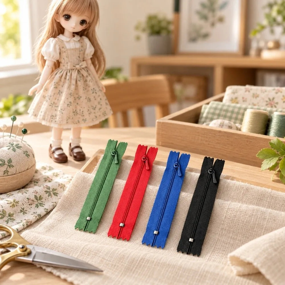5-Pack 7cm Mini Zippers – Multicolor DIY Sewing & Doll Crafts