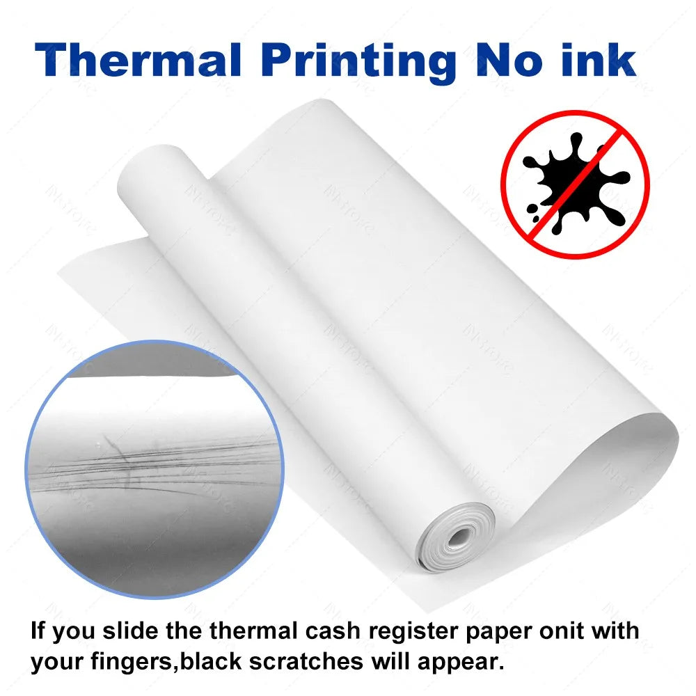 PeriPage A4 Thermal Paper Rolls 210mm BPA-Free – 7M Per Roll