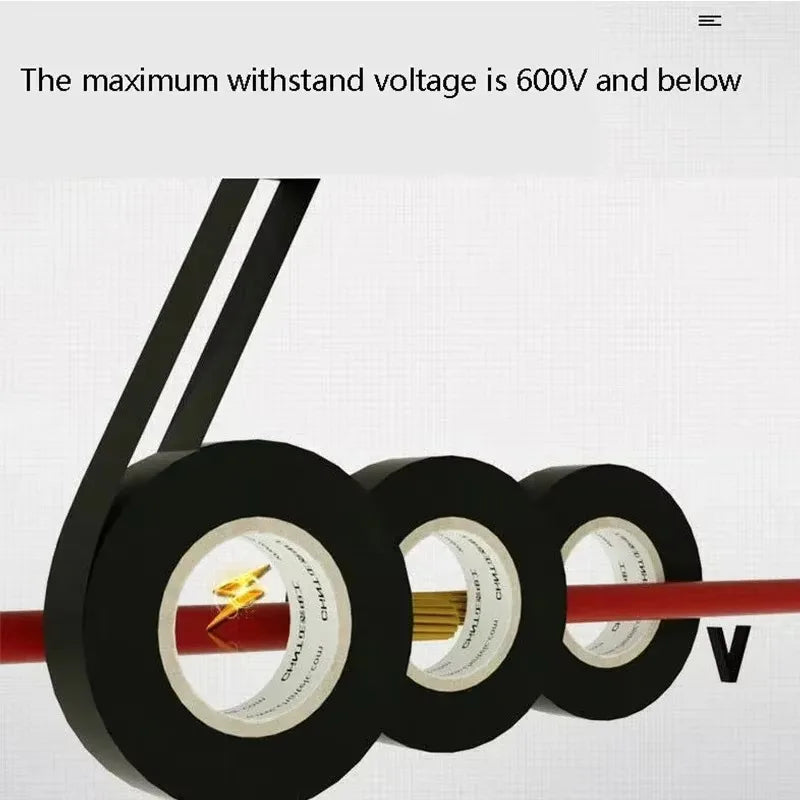 6-Roll Color PVC Electrical Tape – Flame Retardant & Waterproof