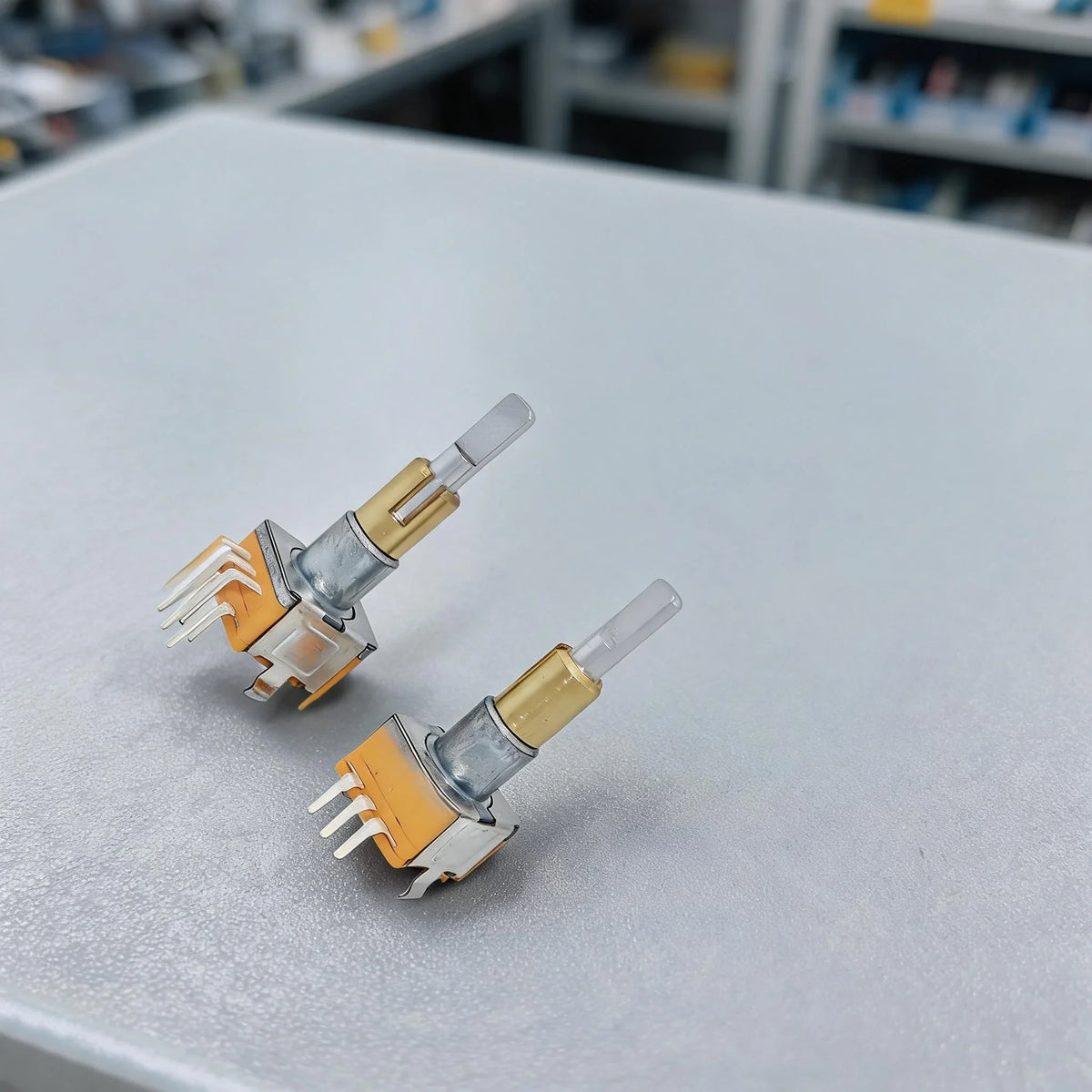 HpLive EC110701N2B Rotary Encoder Dual-Shaft Push Button 2 Pack