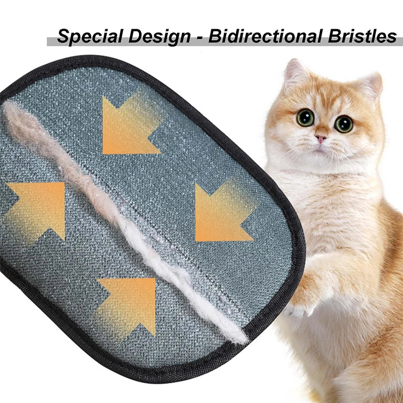 Pet Hair Remover Grooming Gloves for Cats & Dogs
