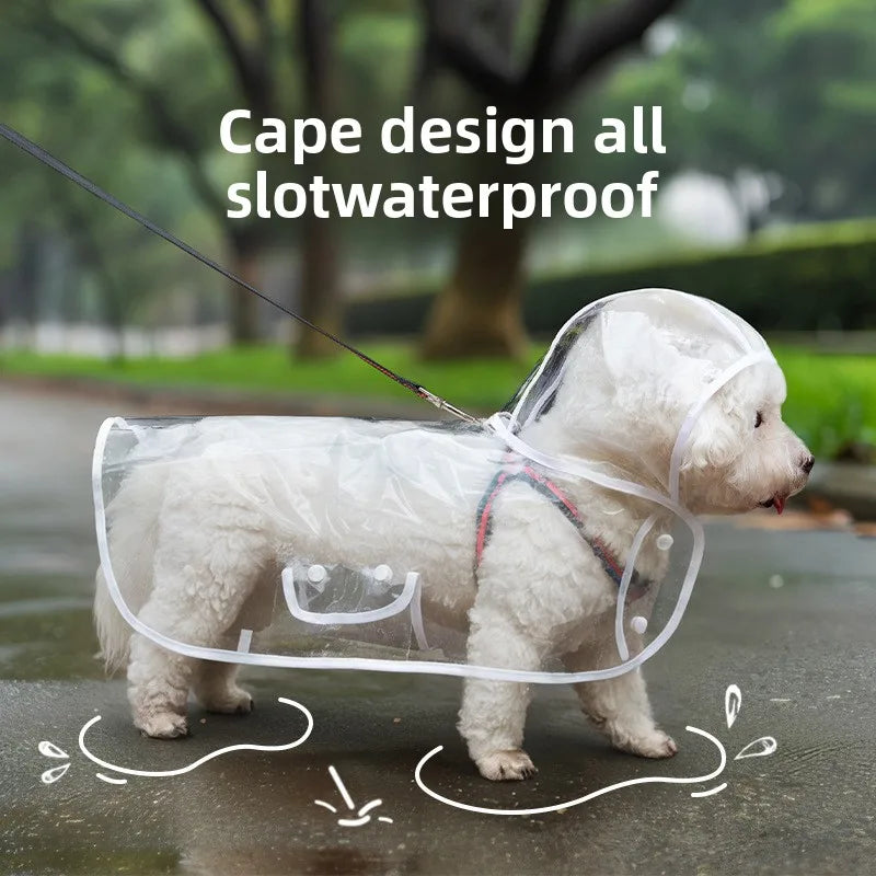 Transparent Waterproof Dog Raincoat – 7 Sizes | Nixie