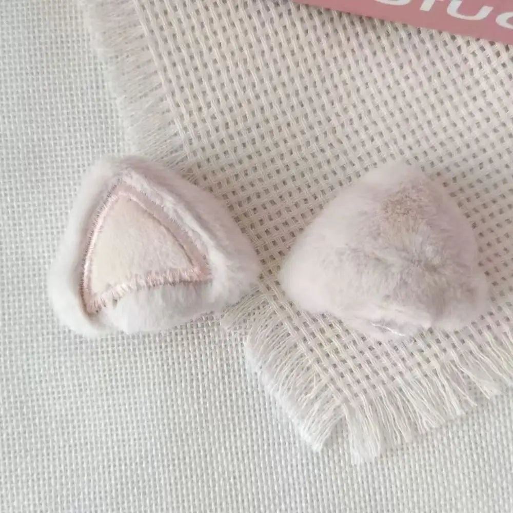 2PCS Plush Cat & Rabbit Ear DIY Patches for Hats & Headbands