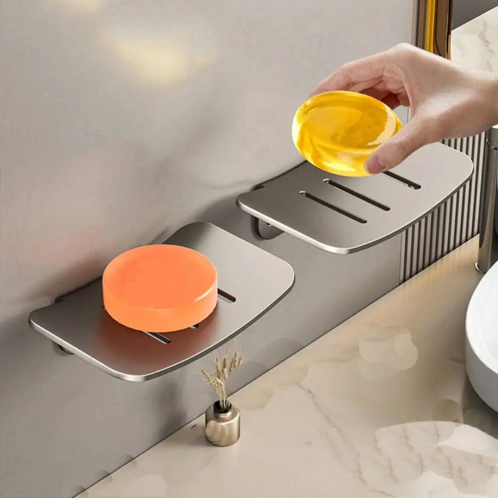 Wall Mounted Metal Soap Dish & Sponge Holder – Space Aluminum