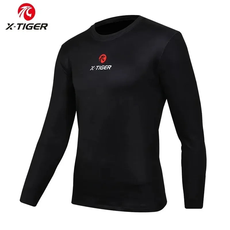 X-TIGER Winter Fleece Cycling Base Layer | Long Sleeve Bike Shirt