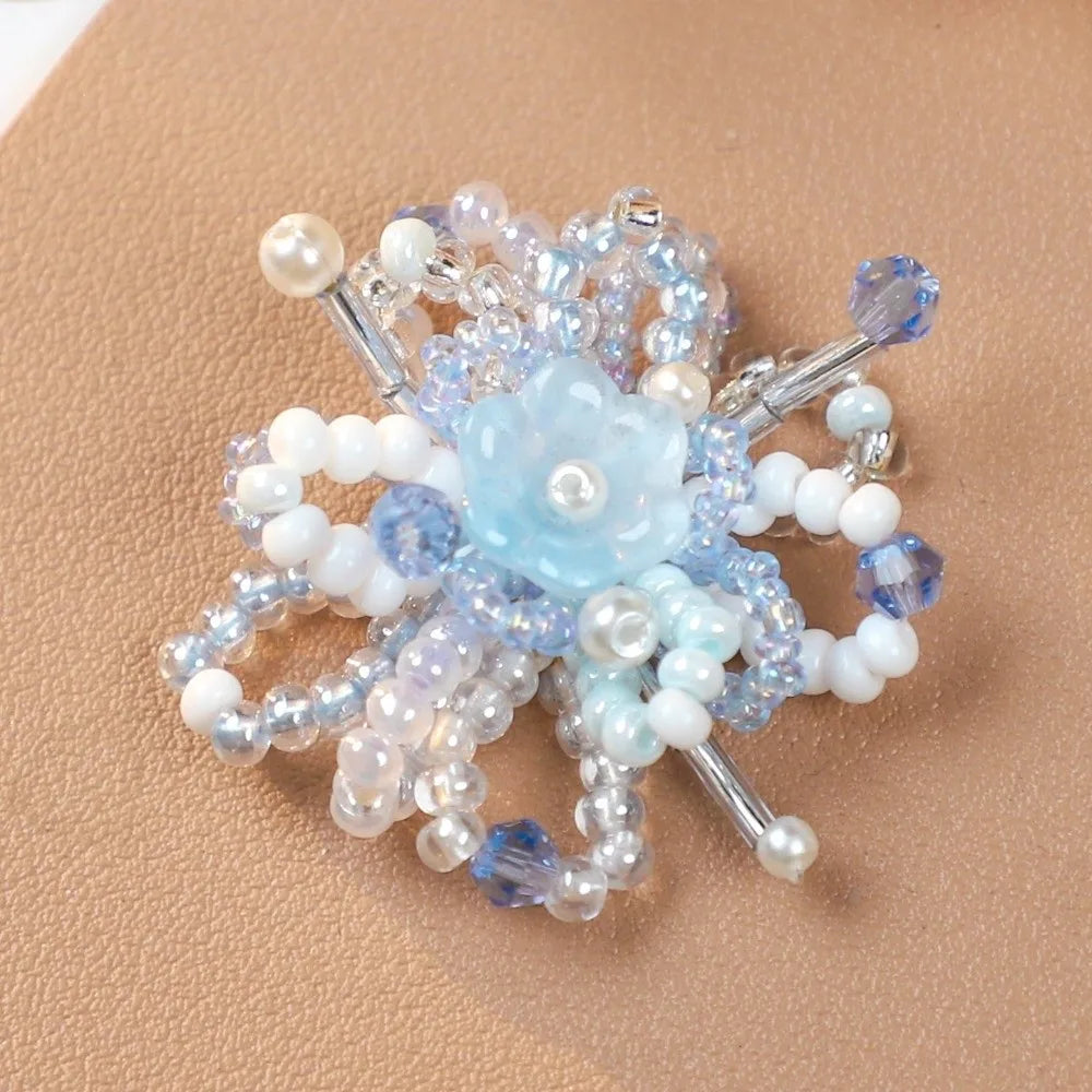 Beaded Lily of the Valley Flower Cluster DIY Earring Patches (2 Pc)