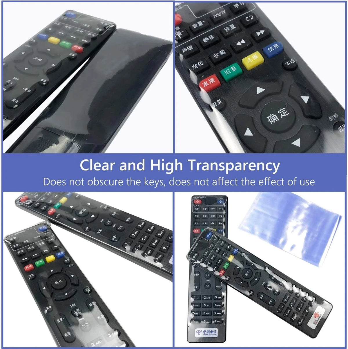 10PCS Clear Shrink Film Remote Control Covers – Universal Fit