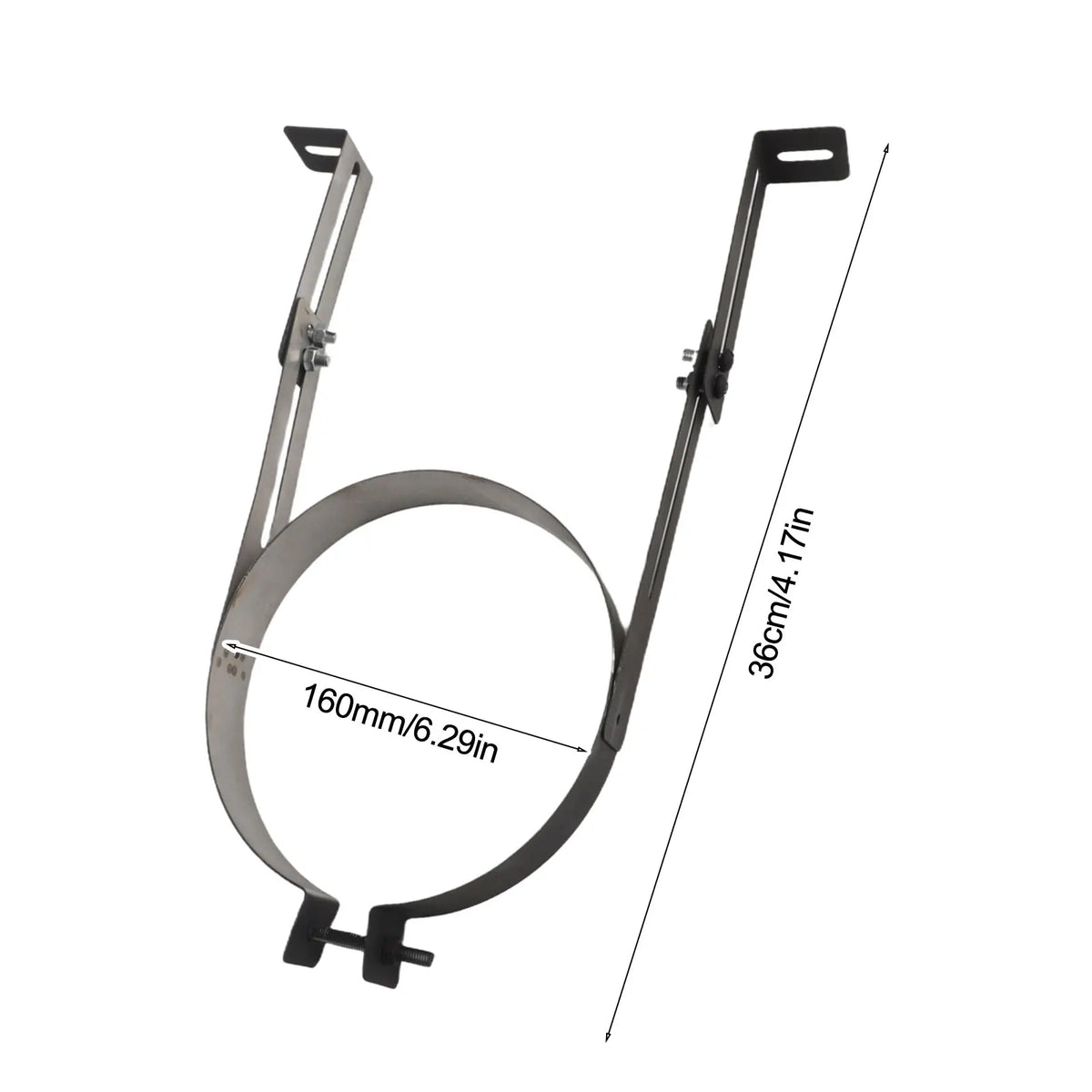 Adjustable Stainless Steel Chimney Pipe Wall Bracket | 150mm
