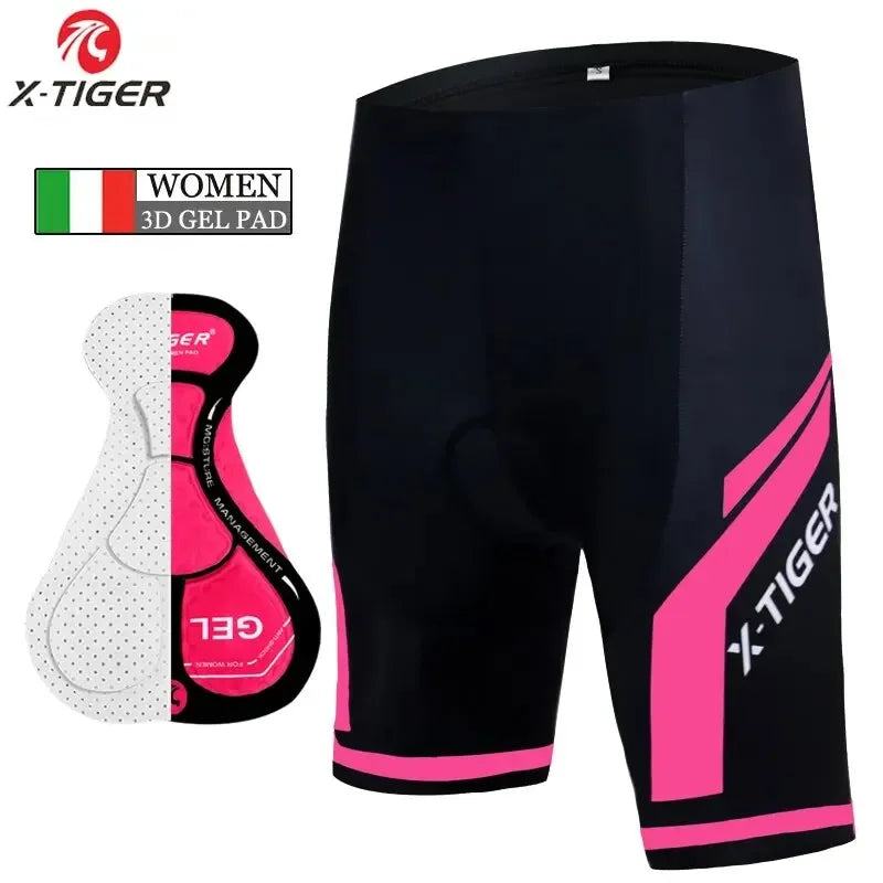 X-TIGER Women's 5D Gel Padded Cycling Shorts – MTB & Road