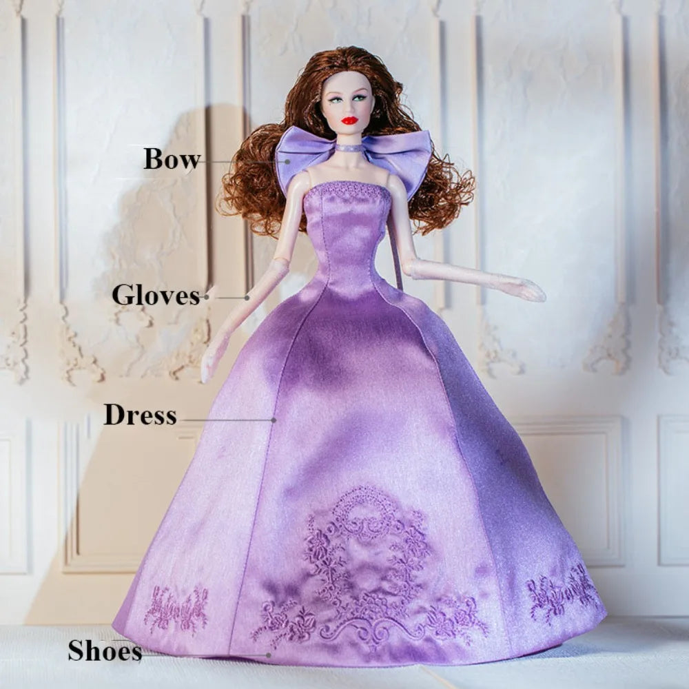 Purple Lace Doll Clothes Set | 1/6 Scale Fashion Doll Outfit