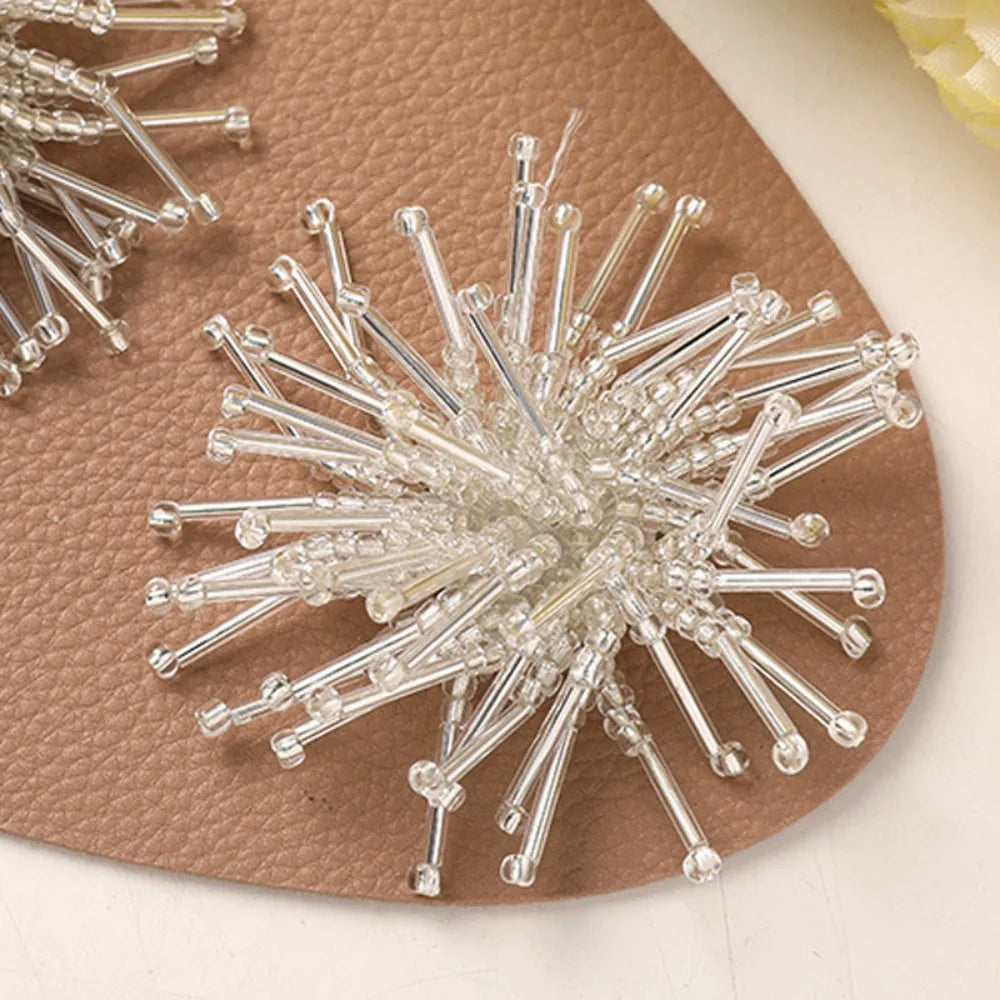 3D Handmade Flower Beads Sew-On Patch | Fabric Applique