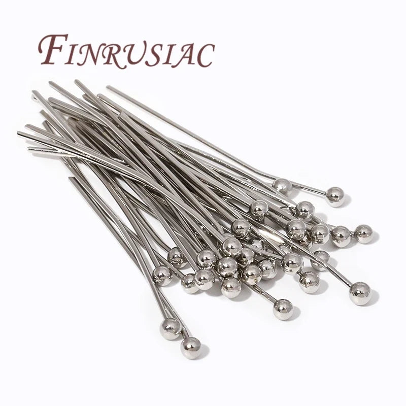 50Pcs 14K Gold Plated Ball Head Pins – DIY Jewelry Findings