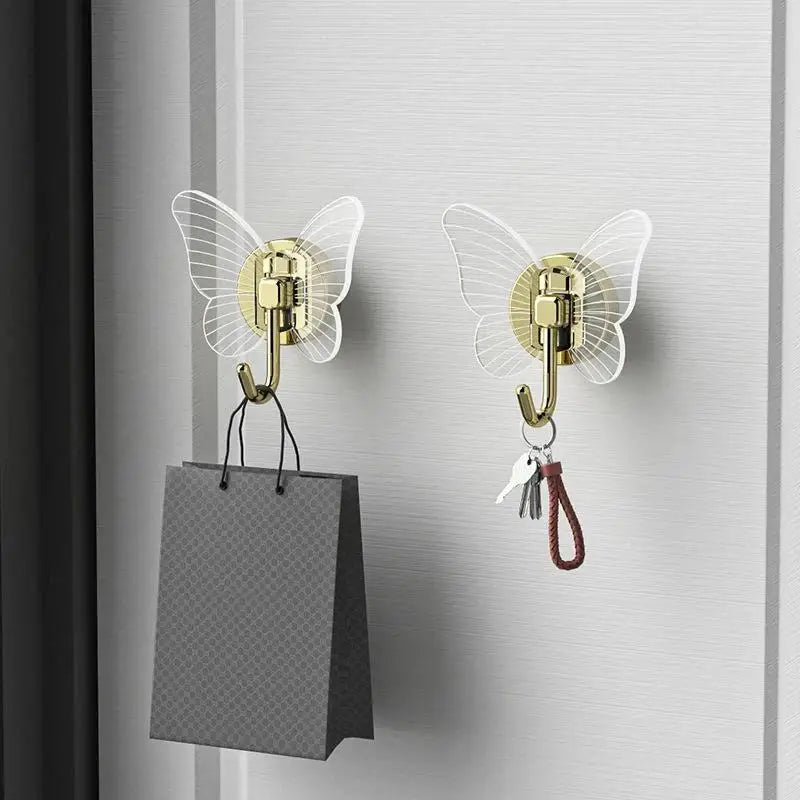 Butterfly Self-Adhesive Wall Hook No Drill – Strong 5kg Hold
