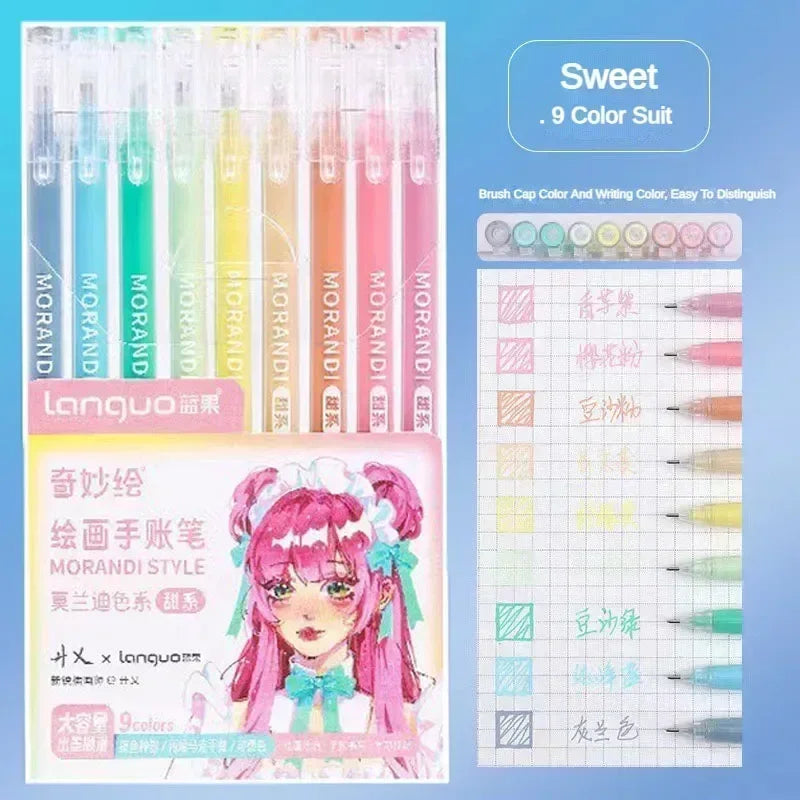 Glitter Gel Pen Set 162 Colors – 0.5mm & 1.0mm Art Pens