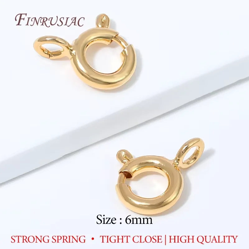 18K Gold Plated Brass Cord End Beads – 4mm DIY Jewelry Findings