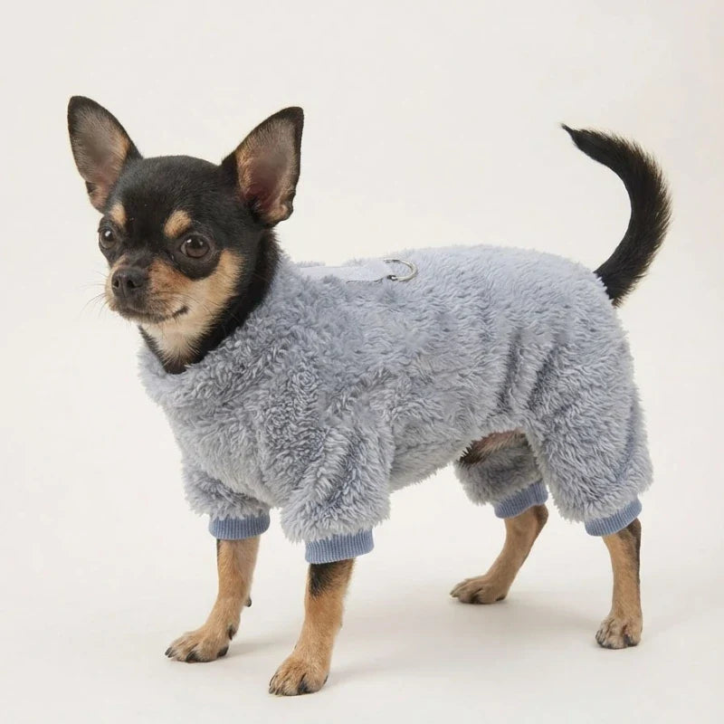 Winter Fleece Jumpsuit for Small Dogs – Warm Dog Overalls