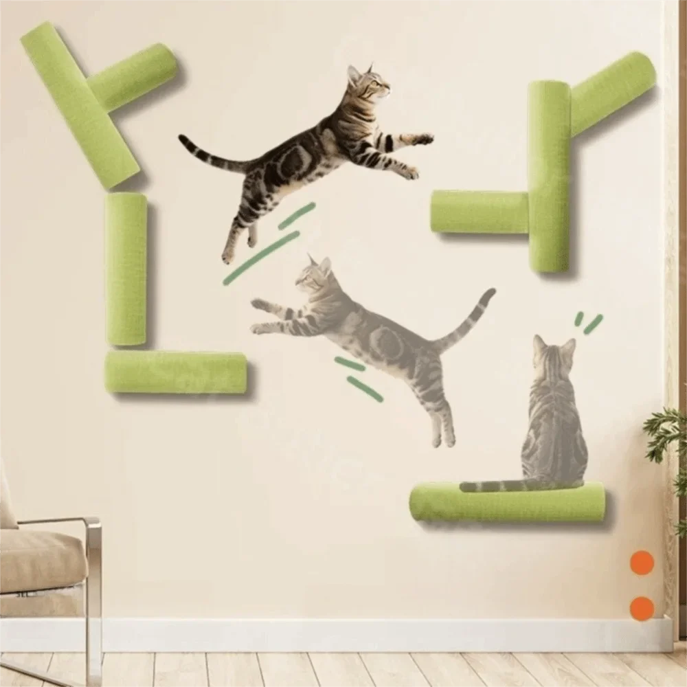 Wall Mounted Cat Scratch Board Self-Adhesive Climbing Scratcher