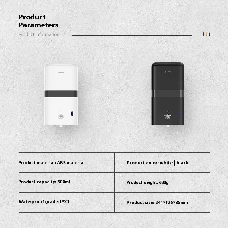 Automatic Sensor Foam Soap Dispenser Wall-Mounted 1000ml