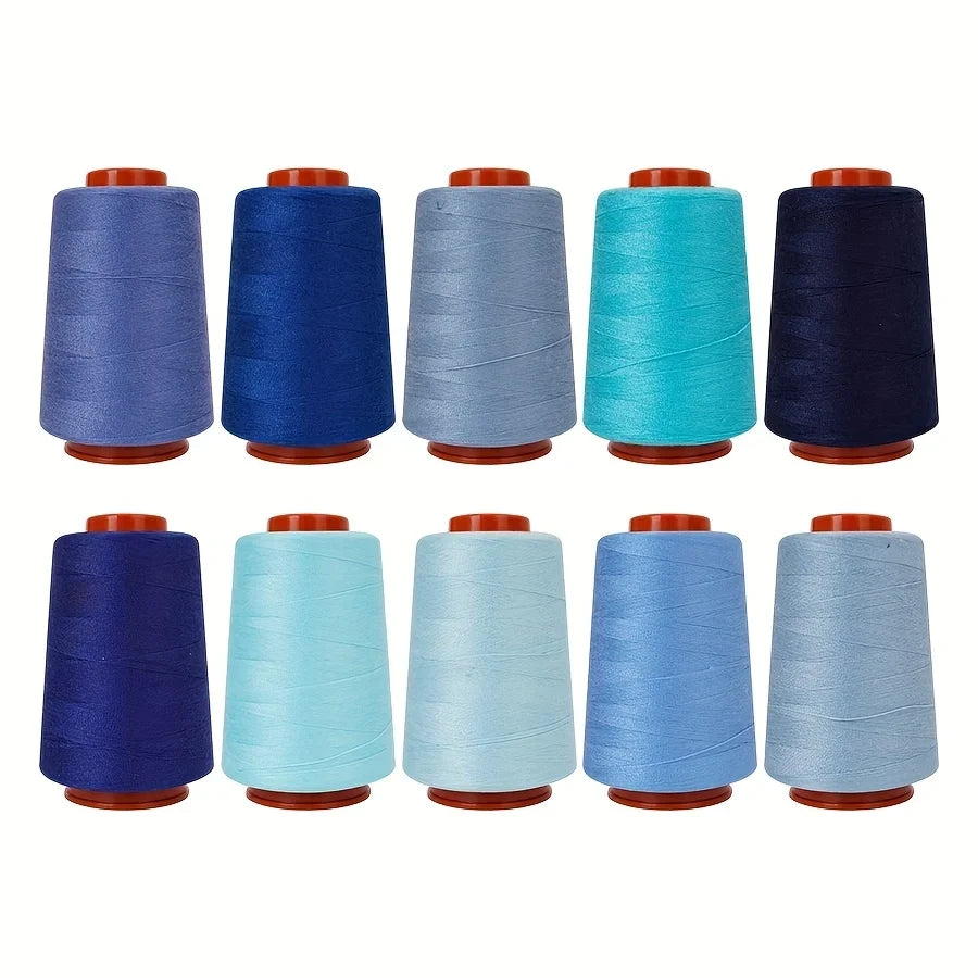 800-Yard 10-Color Polyester Sewing Thread Set – 4 Groups