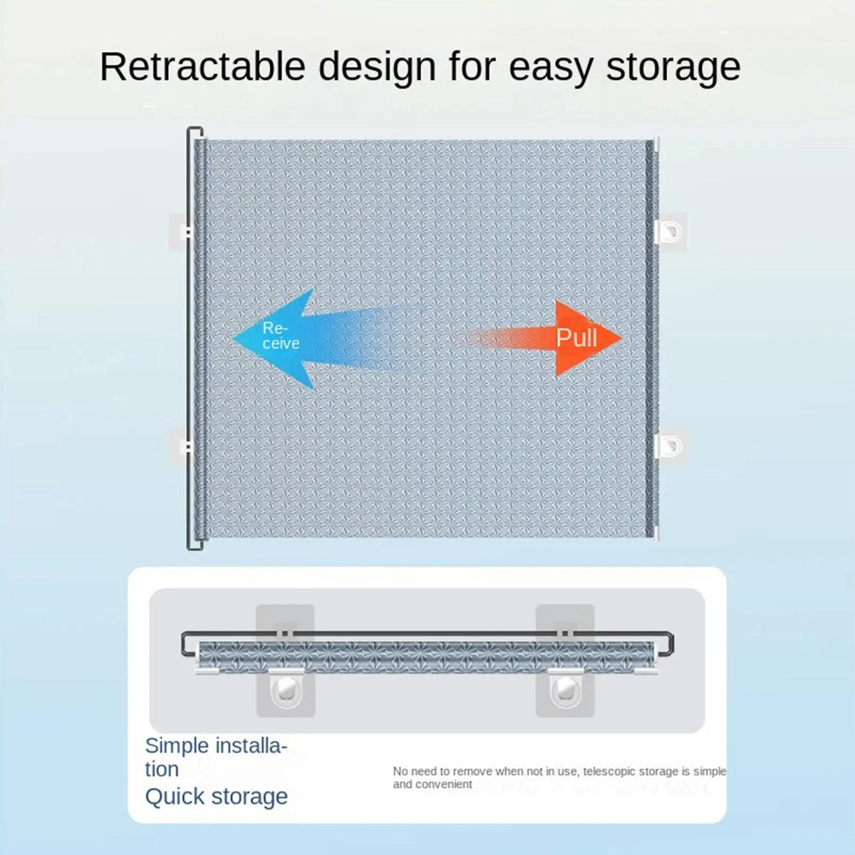 Retractable No-Drill Mesh Pet Gate – Stairs, Doors & Hallways